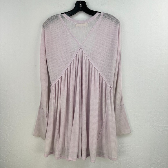 We The Free Citrine Thermal Top Womens Small Purple Long Sleeve V-Neck Tunic - Picture 2 of 15